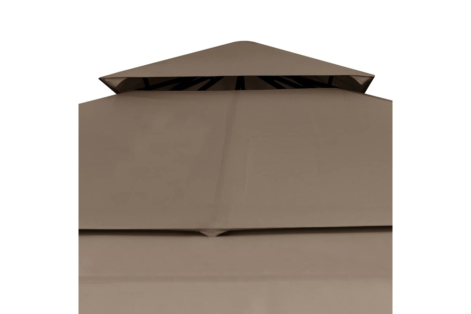 Vidaxl 312268 Gazebo With Double Extending Roofs 3x3x2.75 M Taupe 180g/mâ²-5