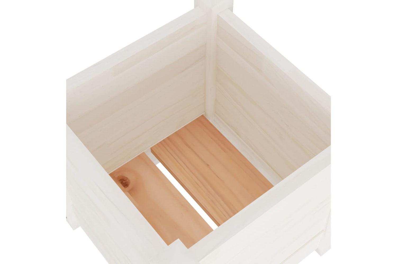 vidaXL 810524 Garden Planter White 31x31x31cm Solid Pinewood-5