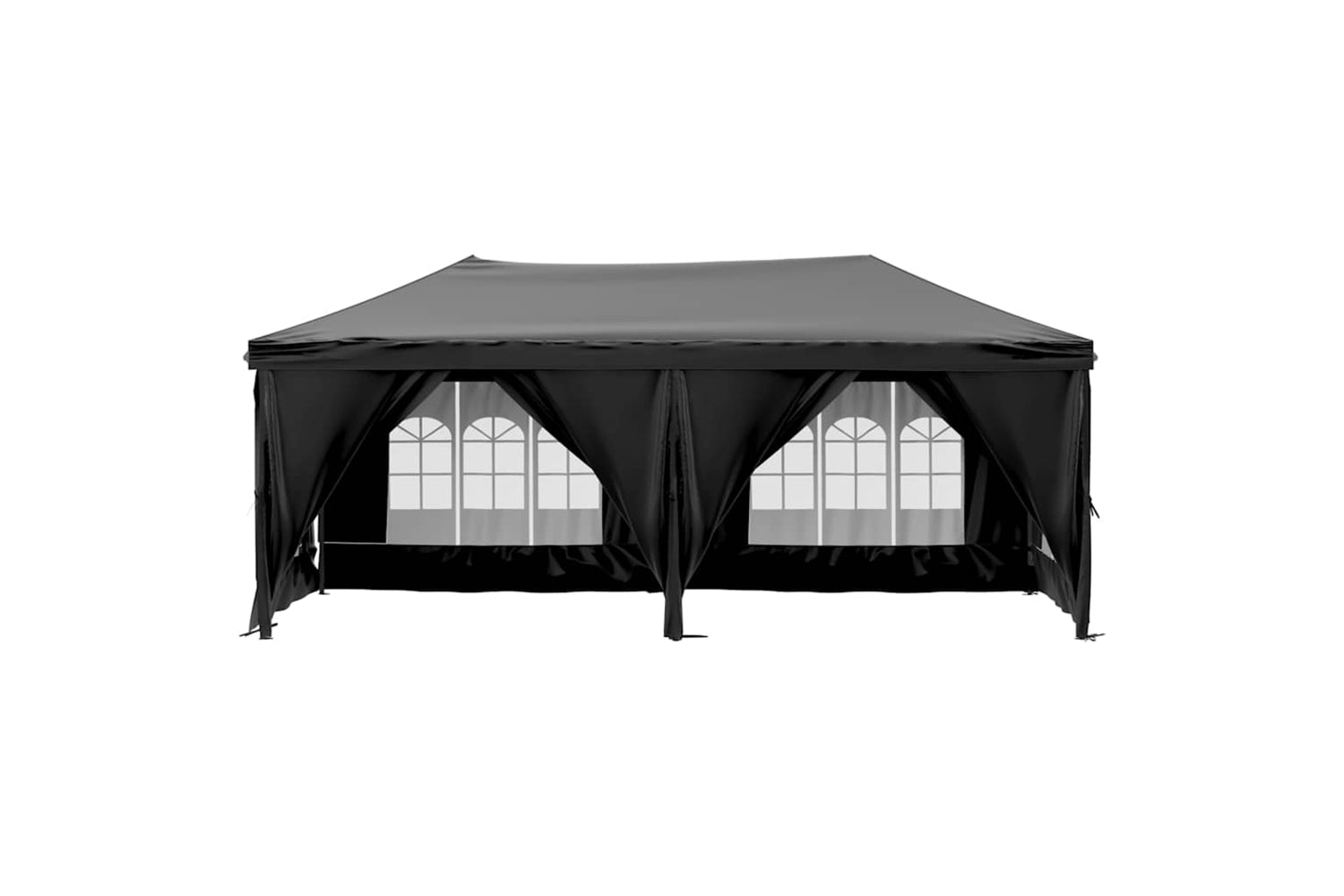 Vidaxl 93546 Folding Party Tent With Sidewalls Black 3x6 M-2