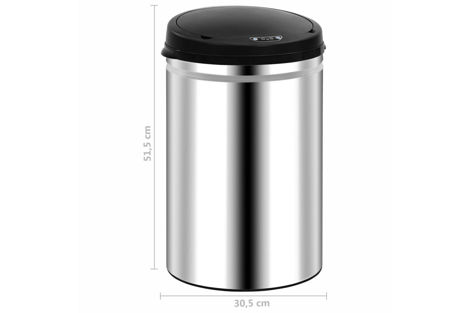 Vidaxl 322692 Automatic Sensor Dustbin 30 L Stainless Steel-8