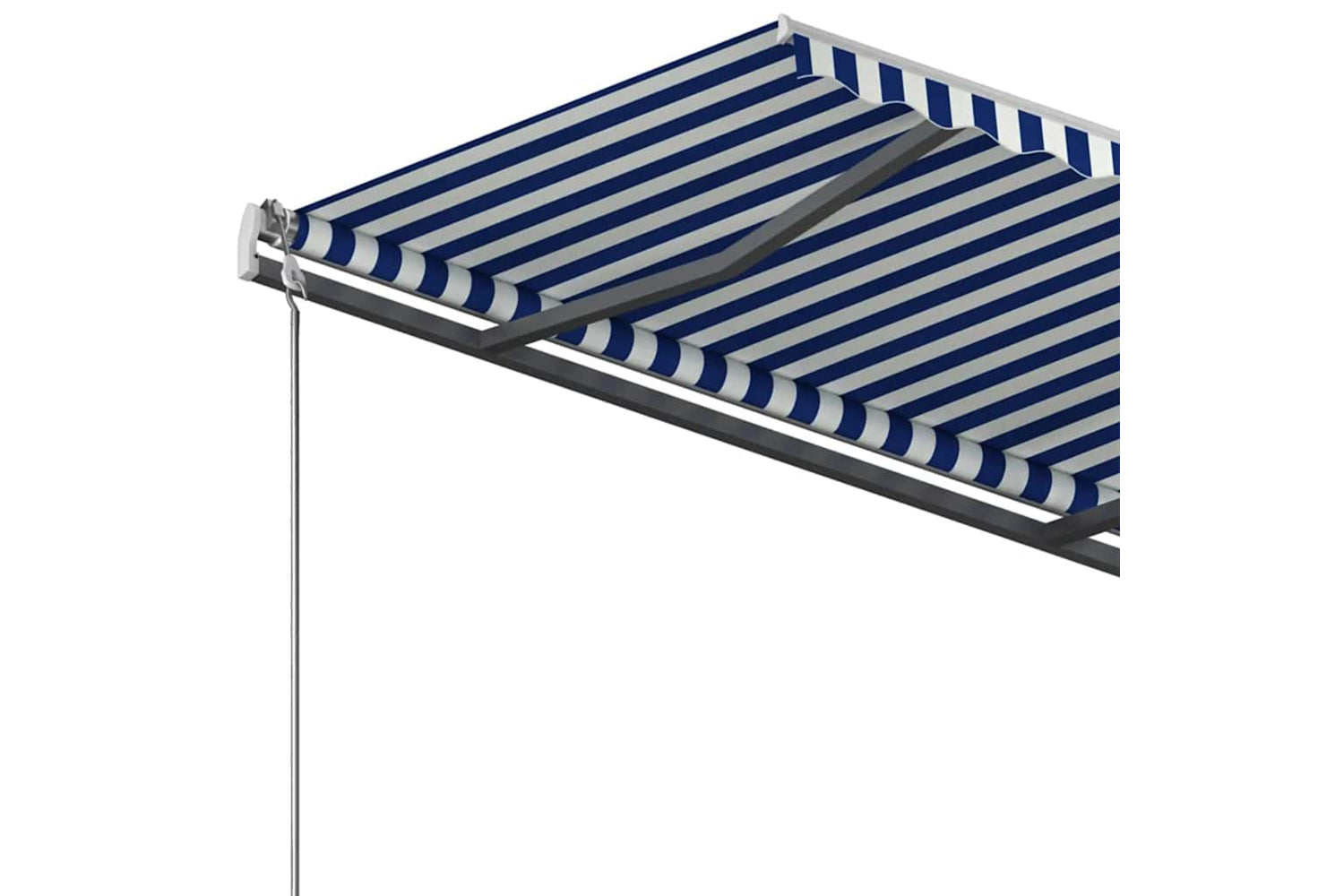 vidaXL 3069816 Freestanding Manual Retractable Awning 400x350cm Blue/white-6