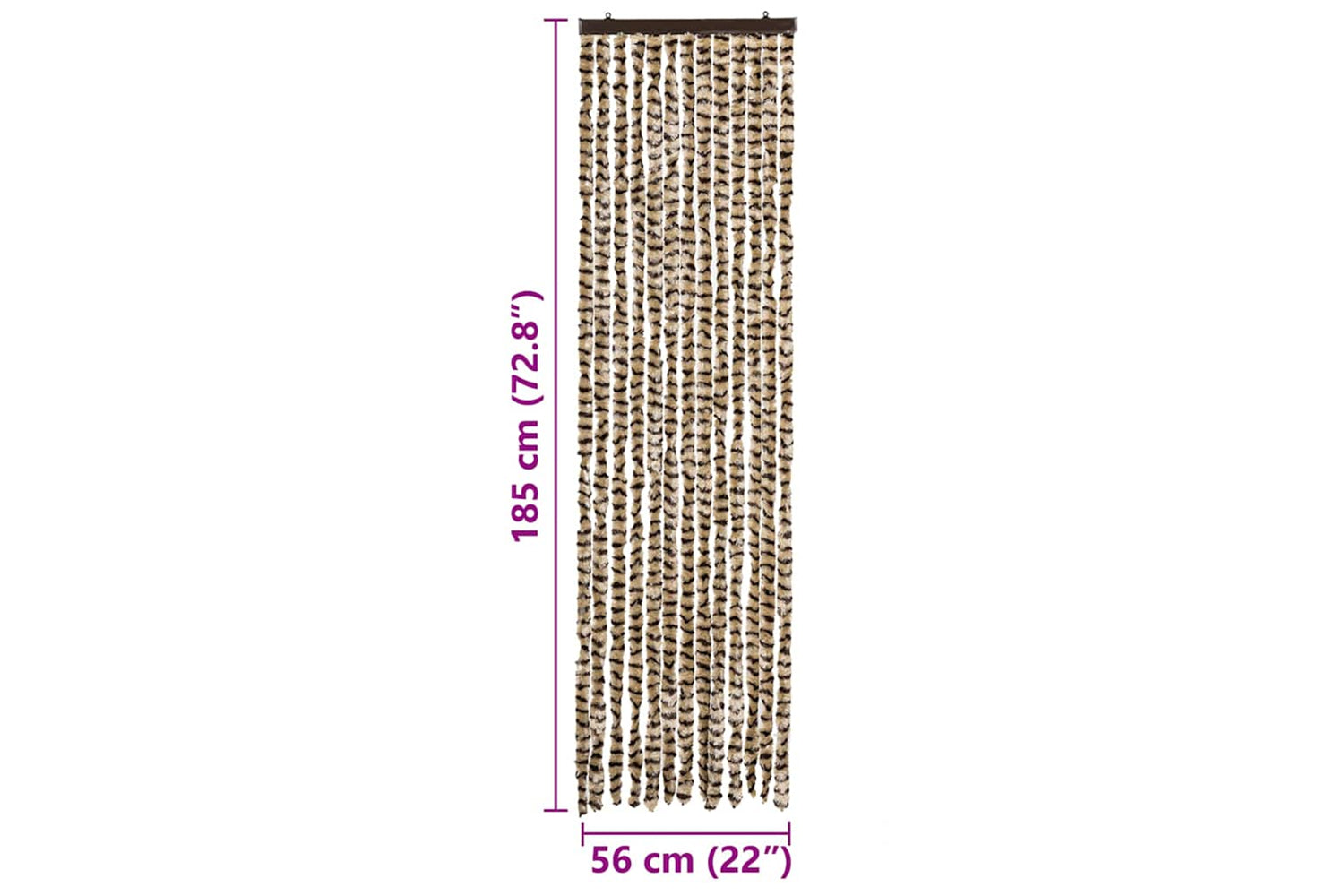 vidaXL Insect Curtain Beige And Brown 56x185cm Chenille-6