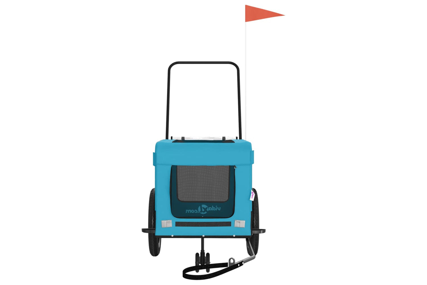 Vidaxl 93932 Pet Bike Trailer Blue And Black Oxford Fabric And Iron-4