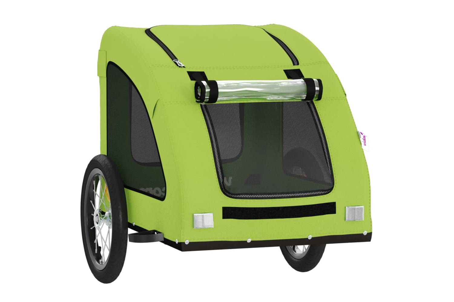 Vidaxl 93962 Pet Bike Trailer Green Oxford Fabric And Iron-4