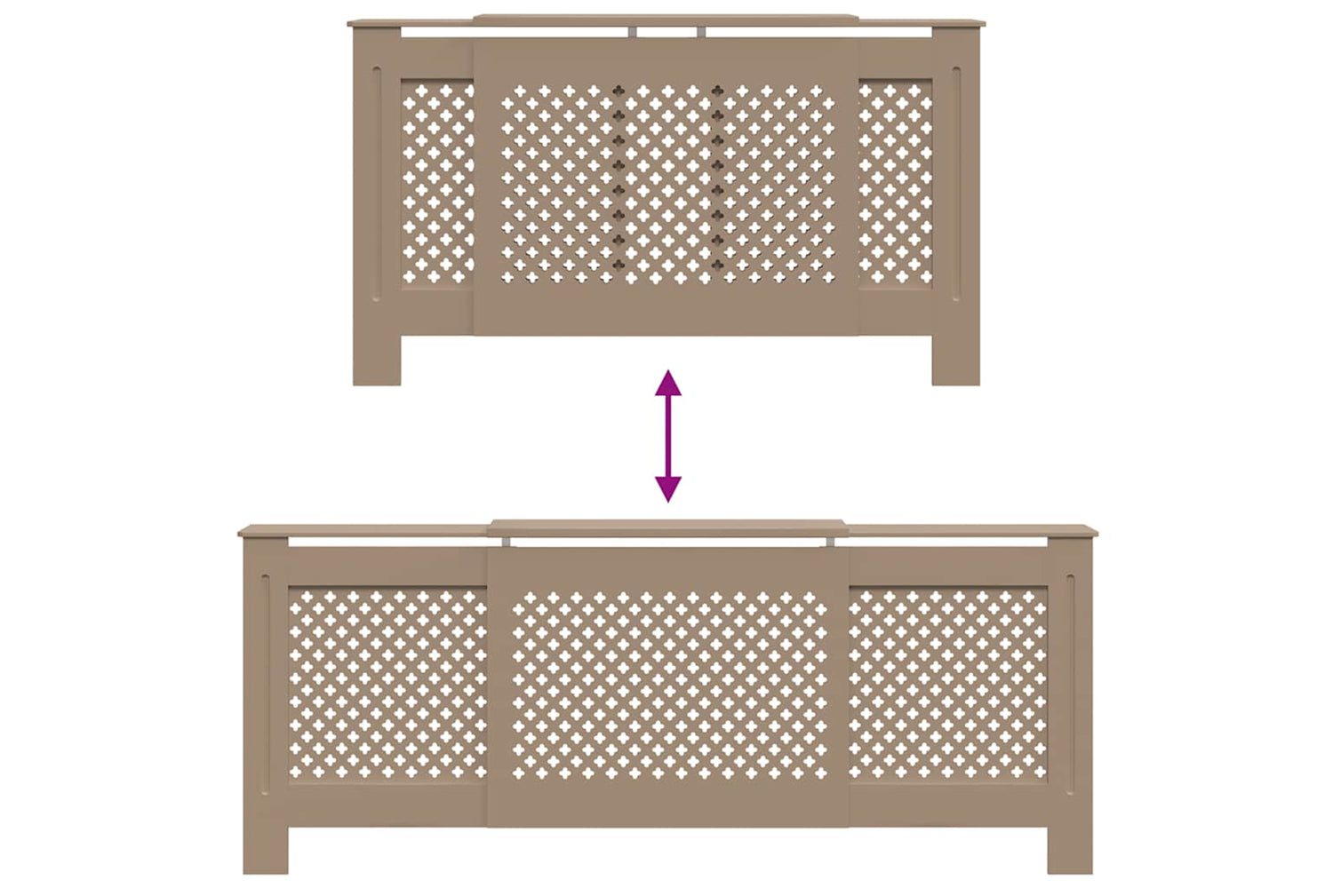 vidaXL Mdf Radiator Cover 205cm-6
