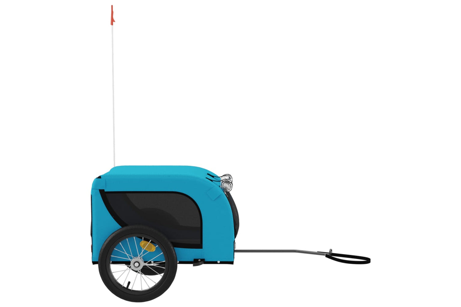 Vidaxl 94002 Pet Bike Trailer Blue And Black Oxford Fabric And Iron-3