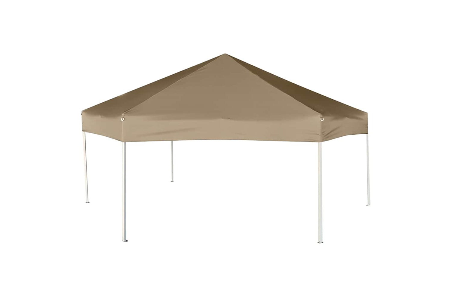 Vidaxl 362013 Hexagonal Pop-up Marquee With Sidewalls 3.6x3.1 M Taupe 220g/mâ²-4