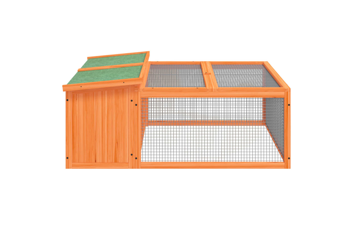 vidaXL 172286 Rabbit Hutch Brown 117.5x97x47.5cm Solid Wood Pine-4