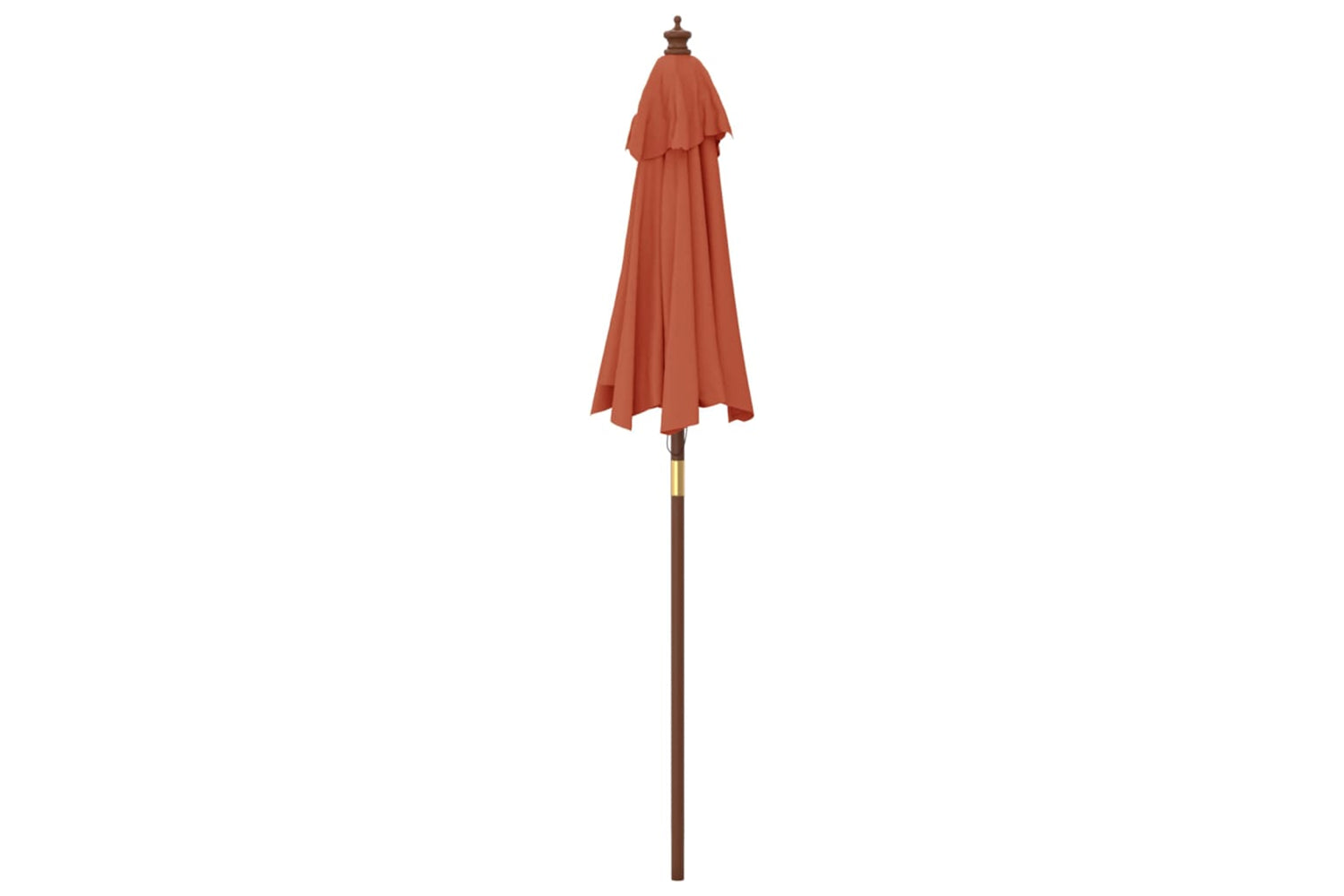 vidaXL 363164 Garden Parasol With Wooden Pole Terracotta 196x231cm-4