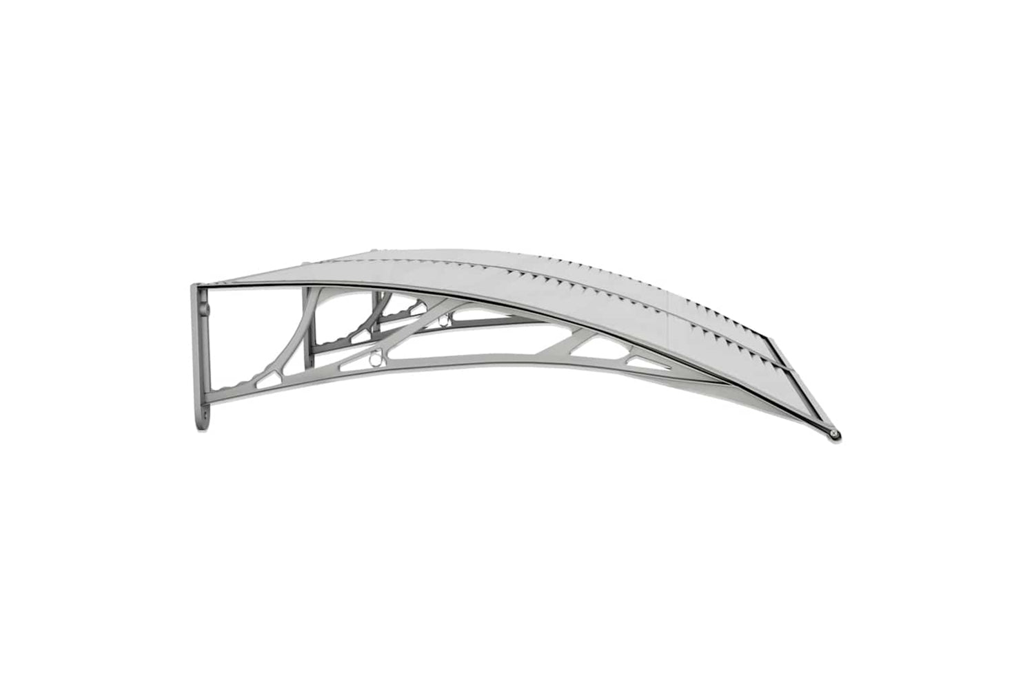 vidaXL Door Canopy Grey 150x100cm Polycarbonate-4