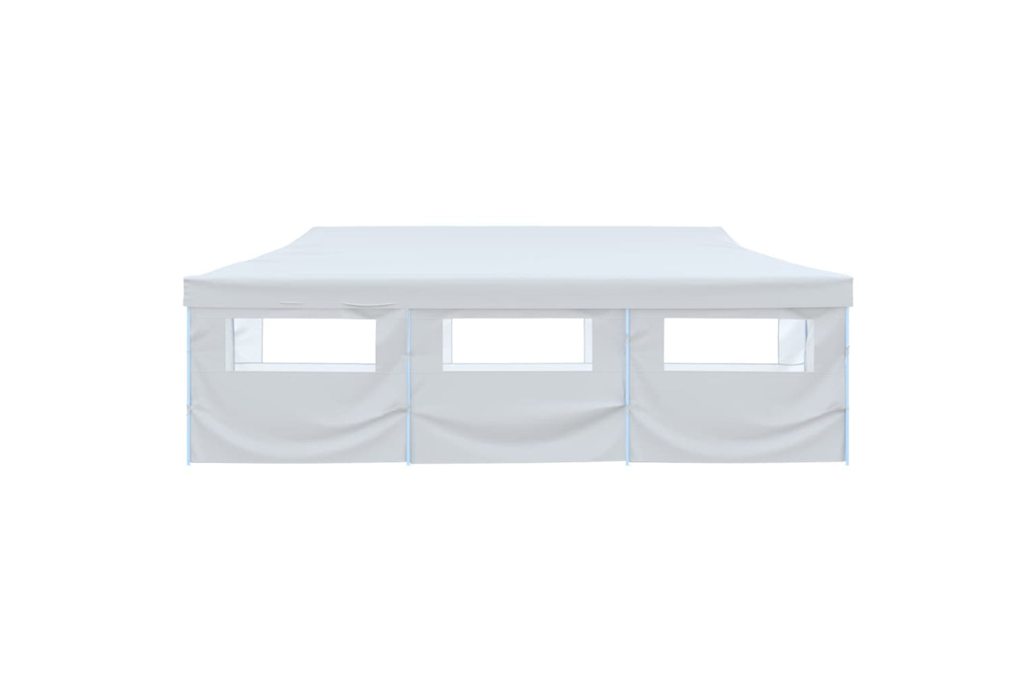 Vidaxl Folding Pop-up Party Tent With 8 Sidewalls 3x9 M White-3