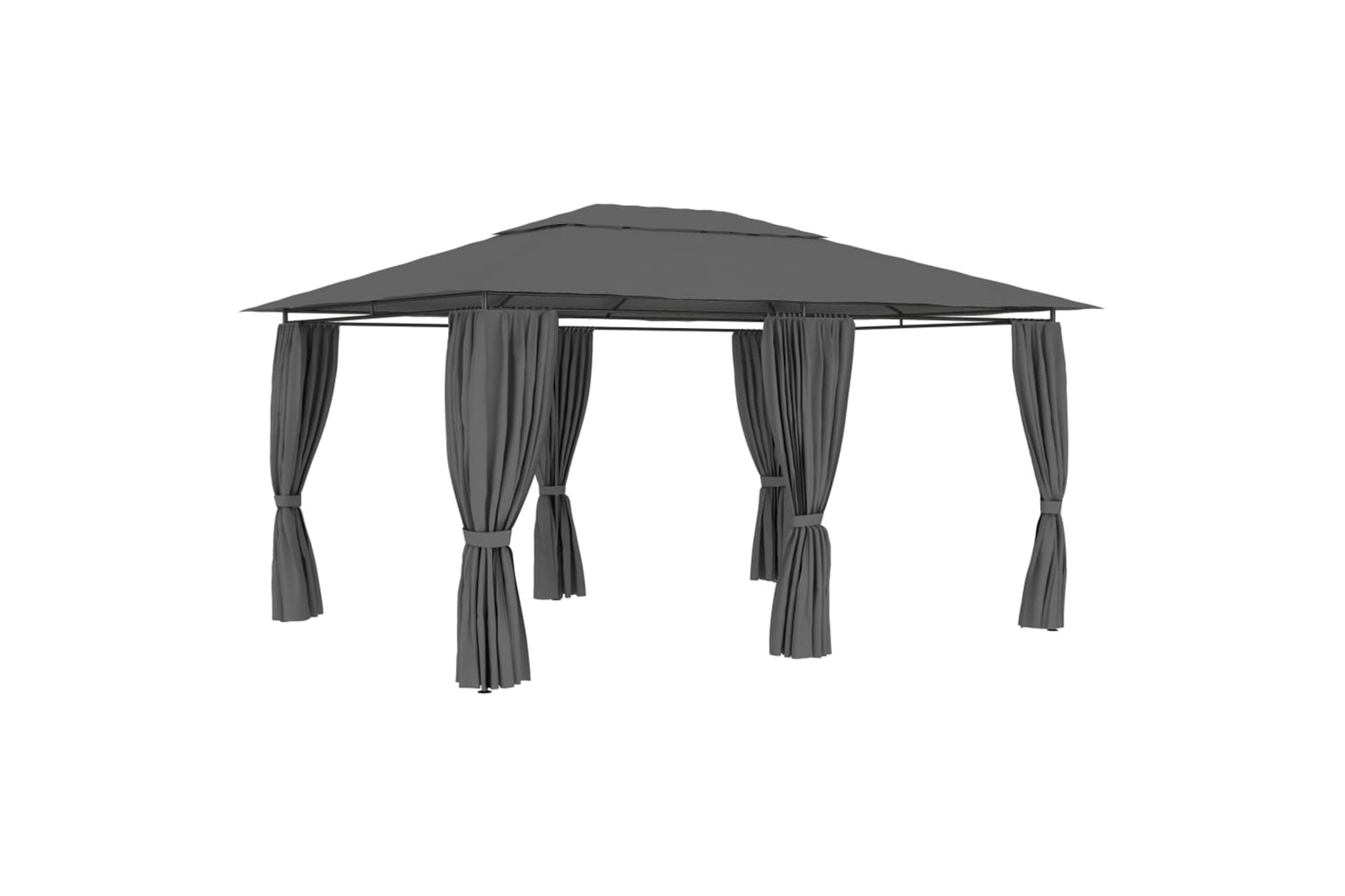 Vidaxl 47960 Garden Marquee With Curtains 4x3 M Anthracite-3