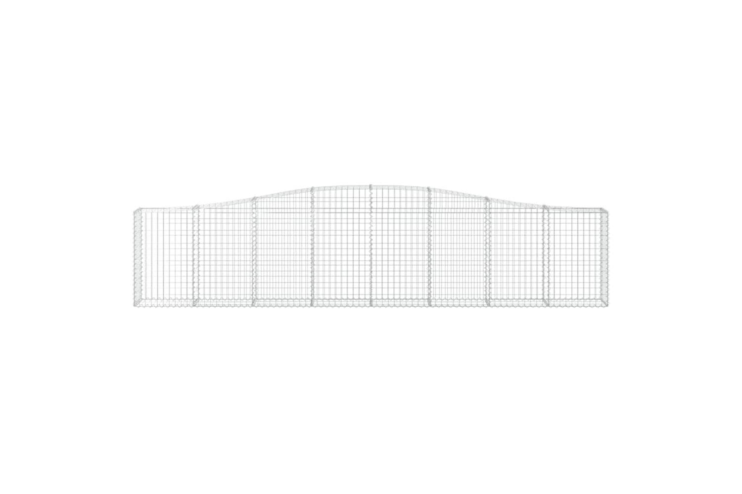 vidaXL 3145822 Arched Gabion Baskets 15 Pcs 400x30x80/100cm Galvanised Iron-3