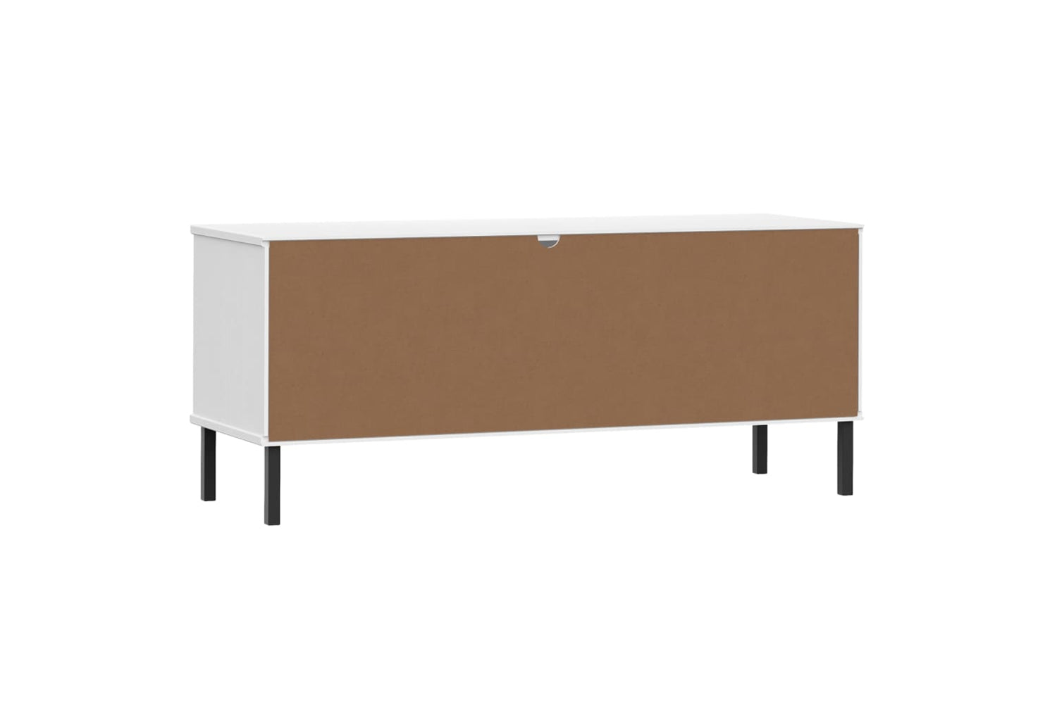 vidaXL 350996 Shoe Rack With Metal Legs White 106x35x45cm Solid Wood Oslo-5