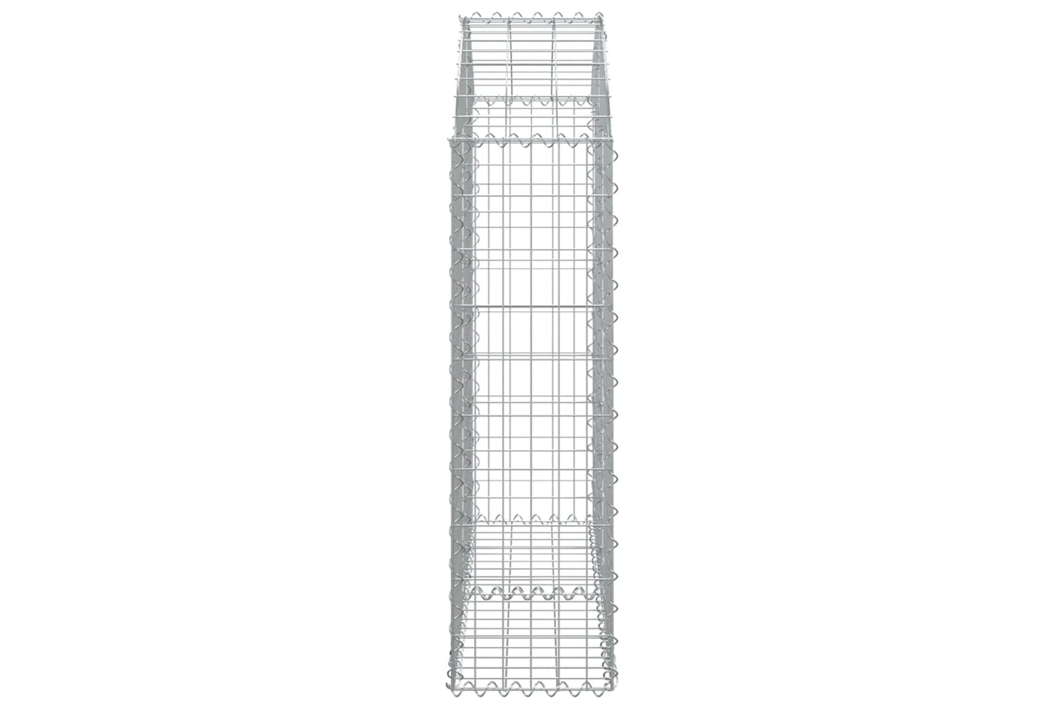 vidaXL 153425 Arched Gabion Basket 100x30x100/120cm Galvanised Iron-3