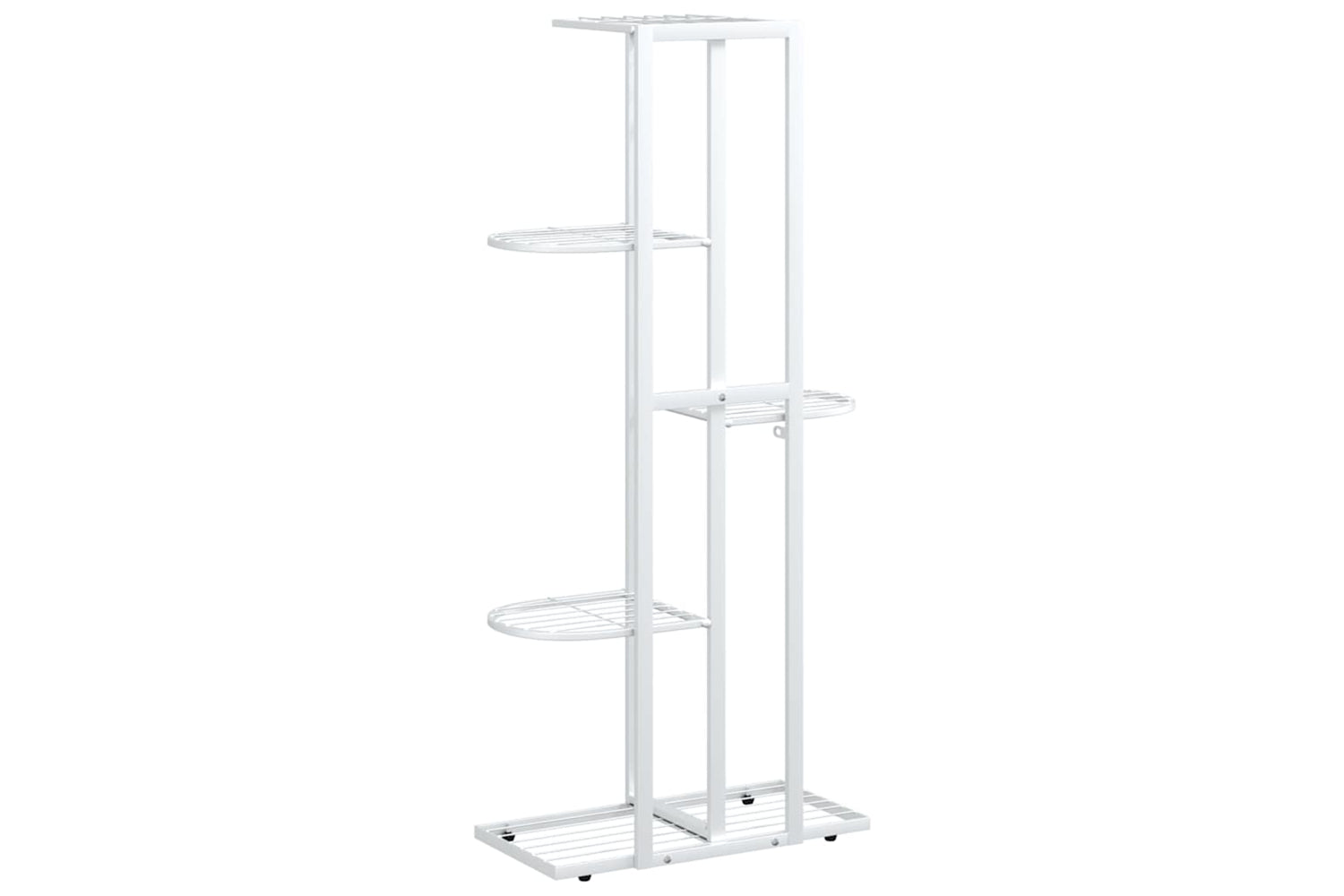 vidaXL 336111 5-floor Flower Stand 43x22x98cm White Metal-6