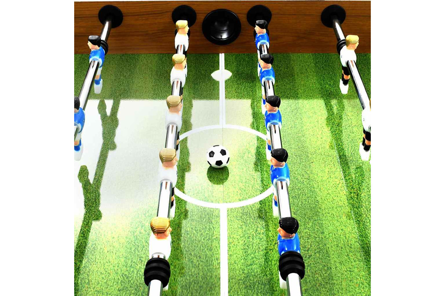 Vidaxl Football Table Steel 60 Kg 140x74.5x87.5 Cm Light Brown And Black-5