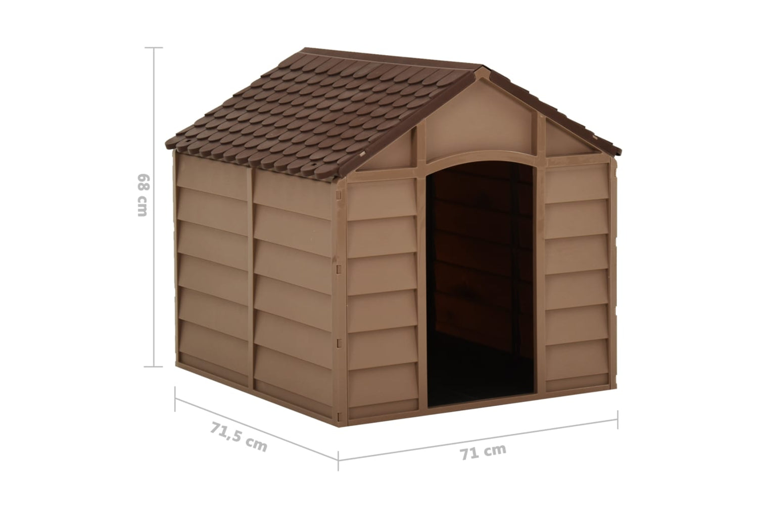 vidaXL 316180 Dog House Brown 71x71.5x68cm Pp-7