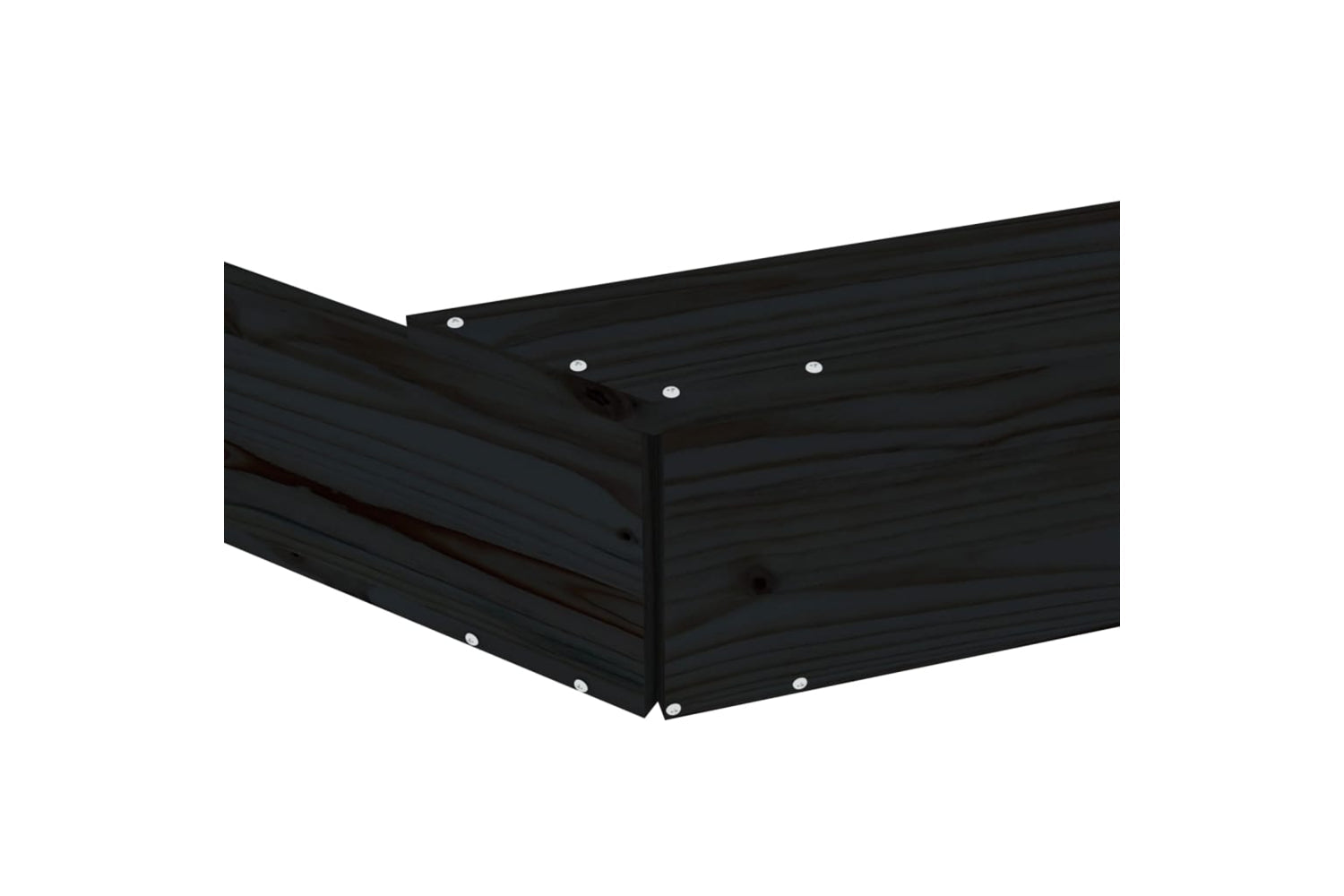 vidaXL 825013 Sandbox With Seats Black Octagon Solid Wood Pine-6