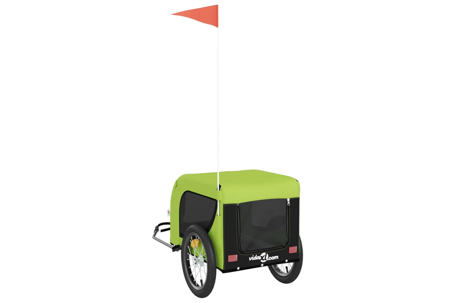 Vidaxl 94004 Pet Bike Trailer Green And Black Oxford Fabric And Iron-6