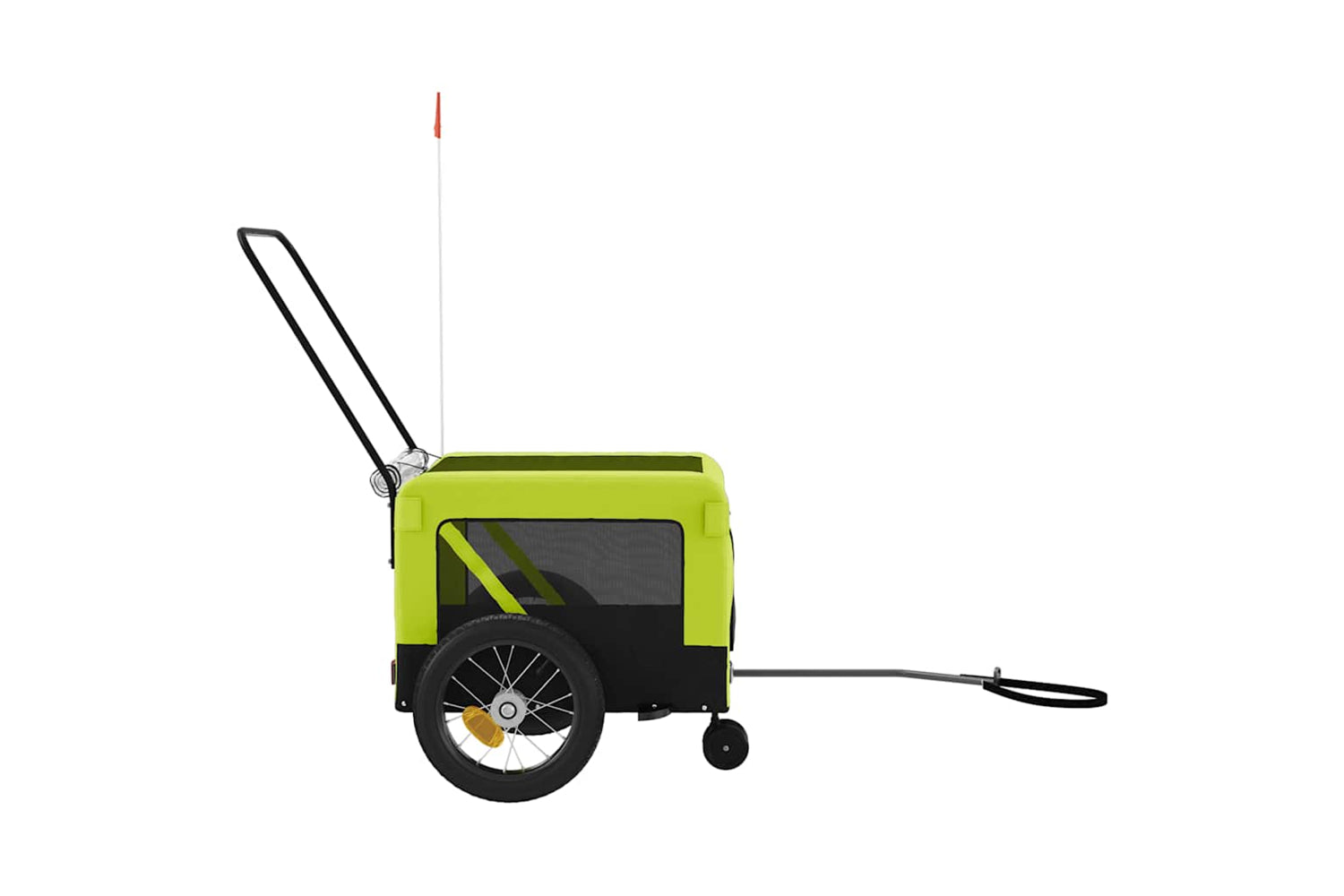 Vidaxl 93934 Pet Bike Trailer Green And Black Oxford Fabric And Iron-6