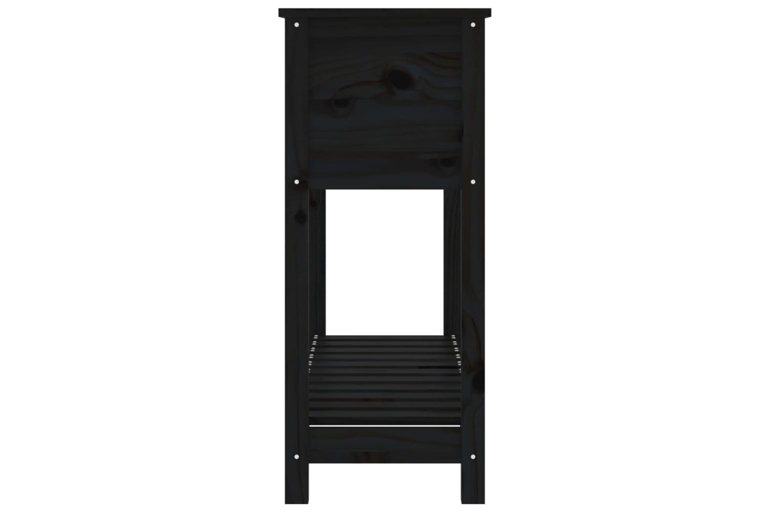 vidaXL 823770 Planter With Shelf Black 111.5x34.5x81cm Solid Wood Pine-5