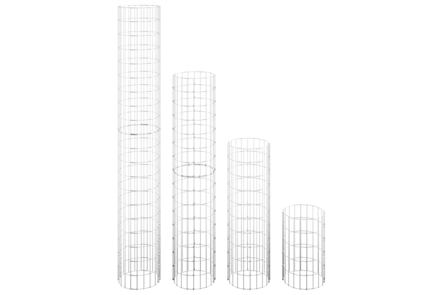 vidaXL 152023 Circular Gabion Raised Beds 4 Pcs ÃƒÂƒÃ‚Â˜30x50/100/150/200cm-2