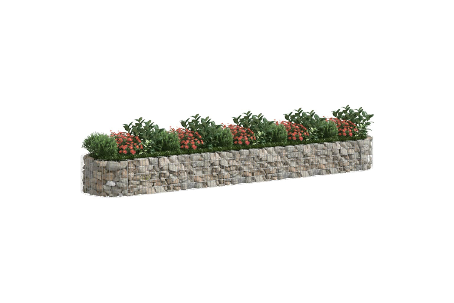 vidaXL 152043 Gabion Raised Bed Galvanised Iron 500x100x50cm-2
