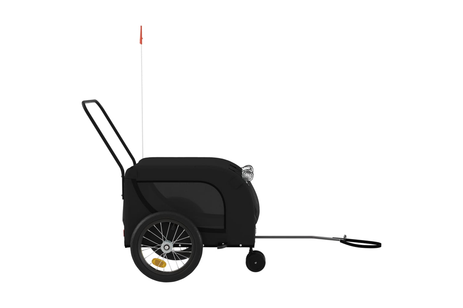 Vidaxl 94024 Pet Bike Trailer Black Oxford Fabric And Iron-4