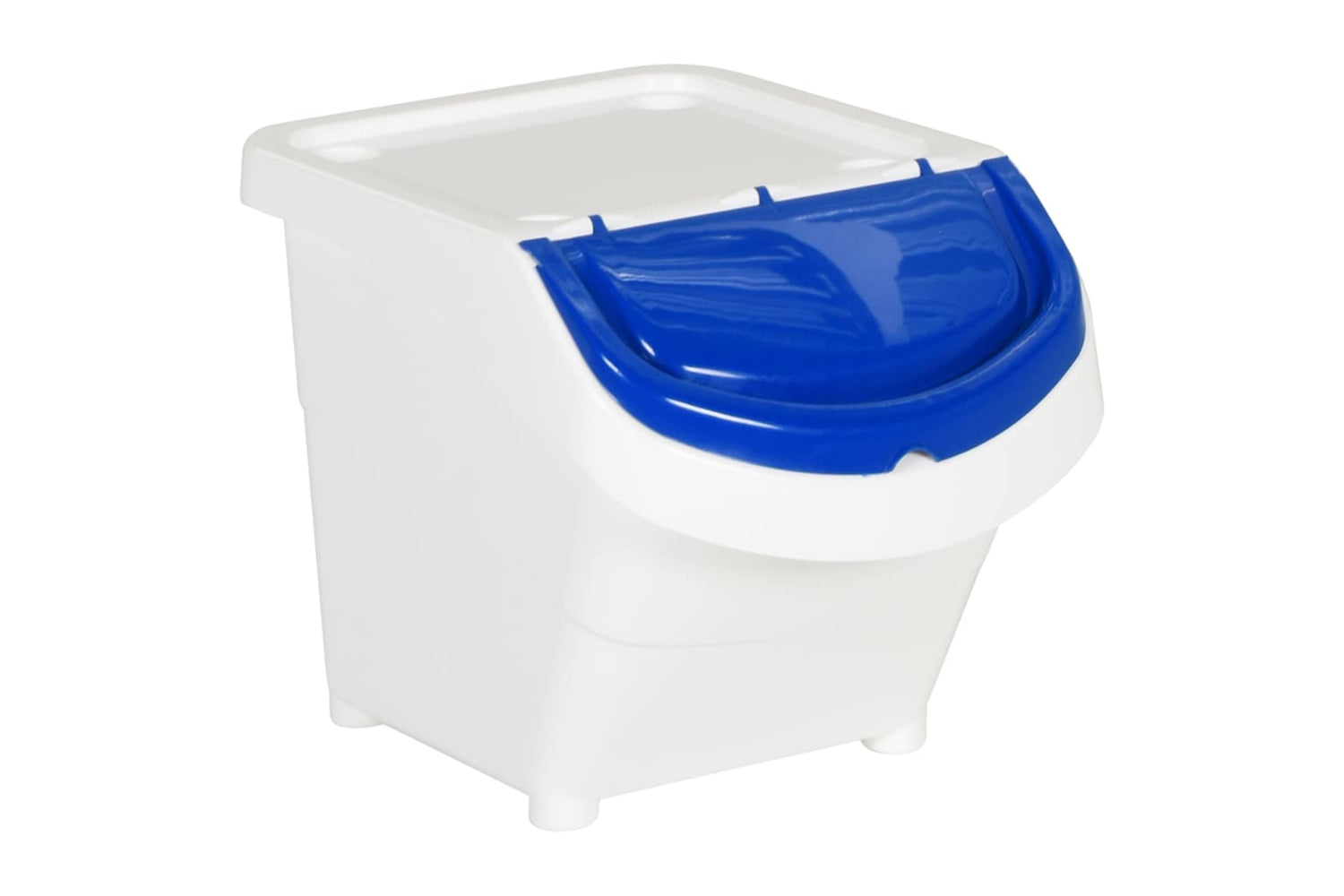Vidaxl 364068 Stackable Waste Bins With Lids 3 Pcs White Pp 78 L-7