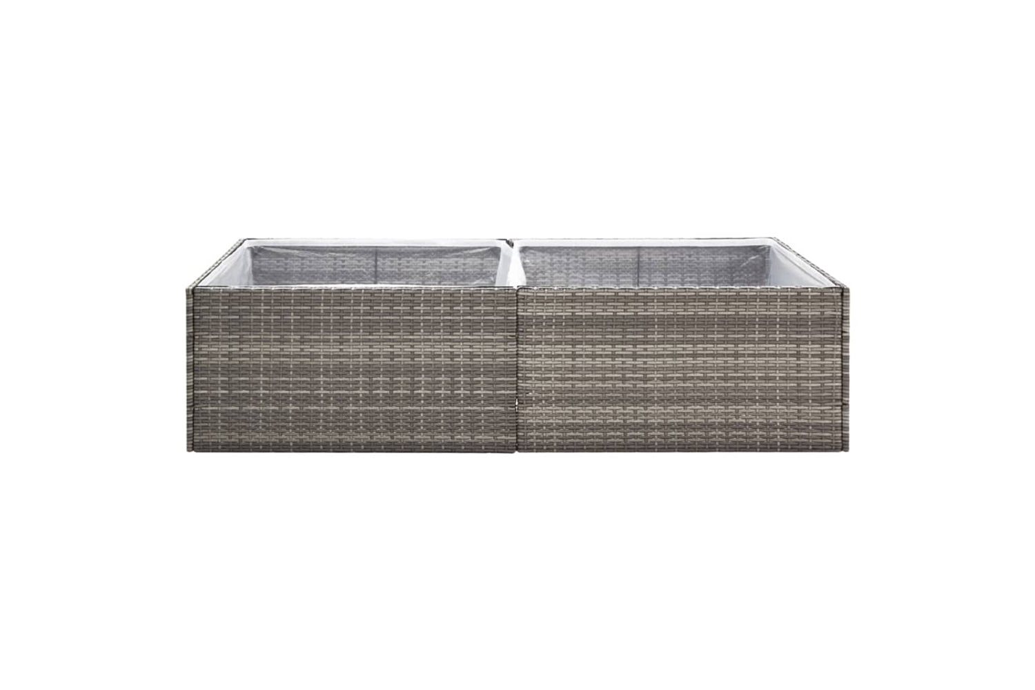 vidaXL 319176 Garden Planter Grey 157x80x40cm Poly Rattan-3