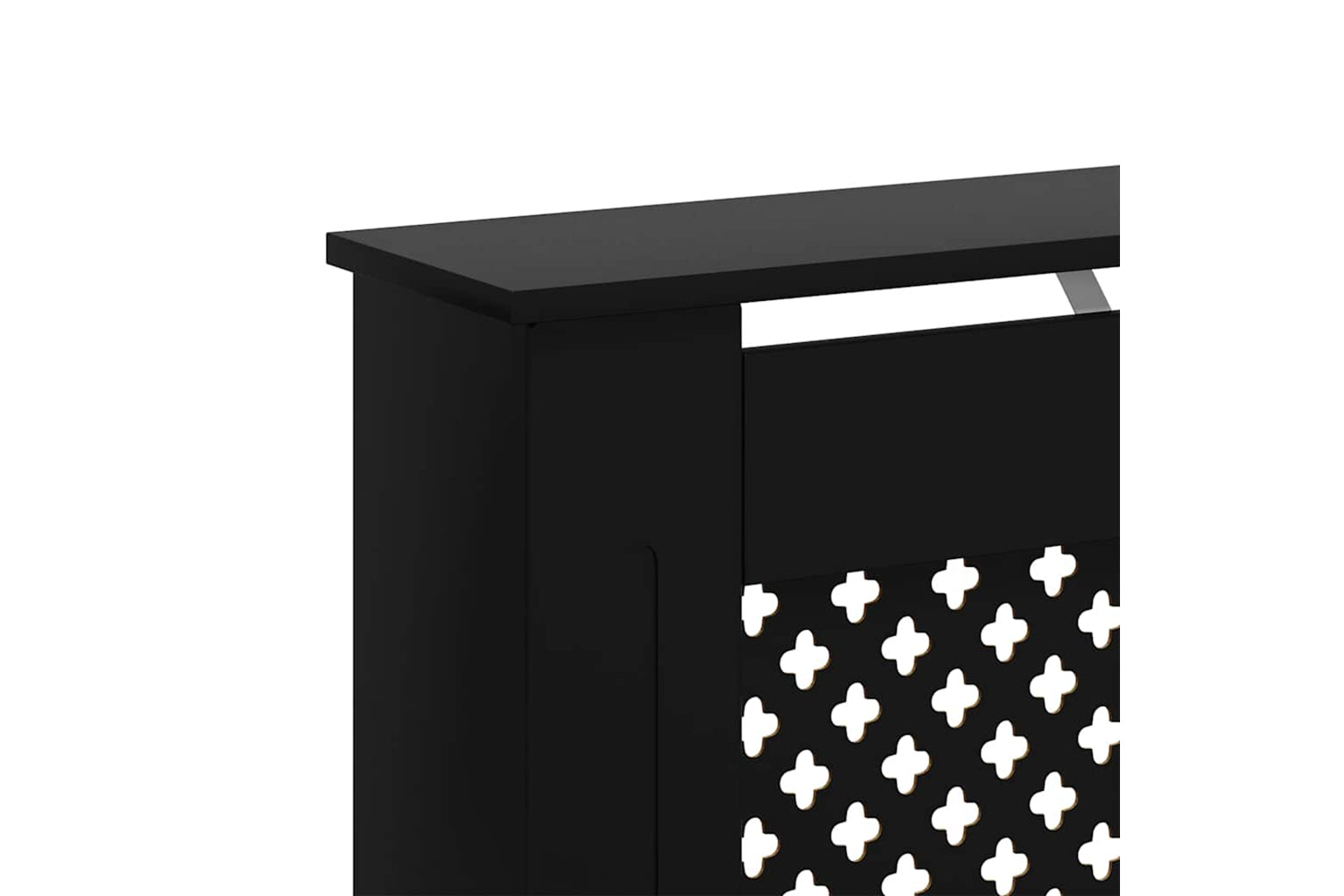 vidaXL Radiator Cover Black 112x19x81.5cm Mdf-6