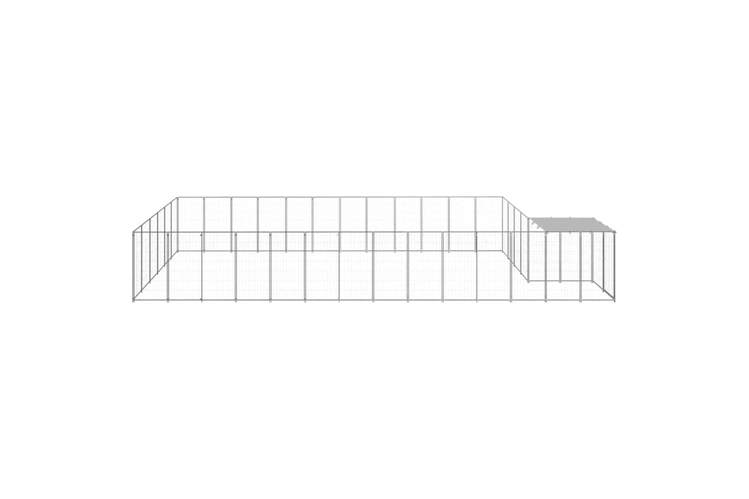 Vidaxl 3082223 Dog Kennel Silver 22.99 M2 Steel-3