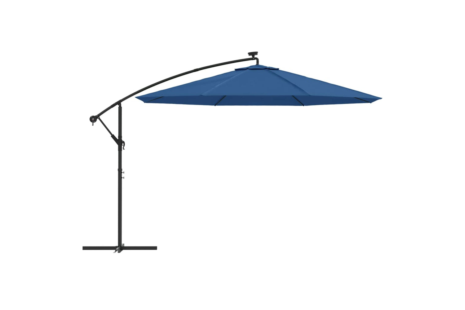 Vidaxl 313785 Cantilever Umbrella With Led Lights Azure Blue 350 Cm-3