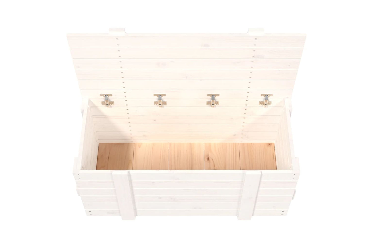 vidaXL 824999 Storage Box White 91x40.5x42cm Solid Wood Pine-8