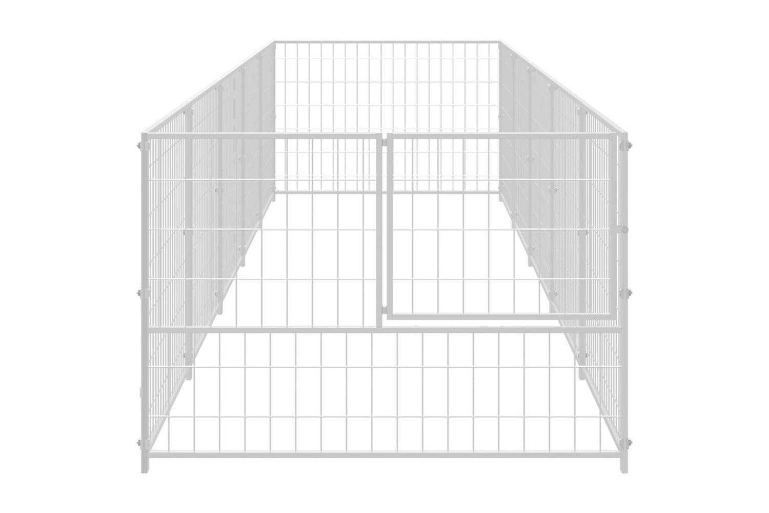 Vidaxl 3082103 Dog Kennel Silver 5 M2 Steel-3