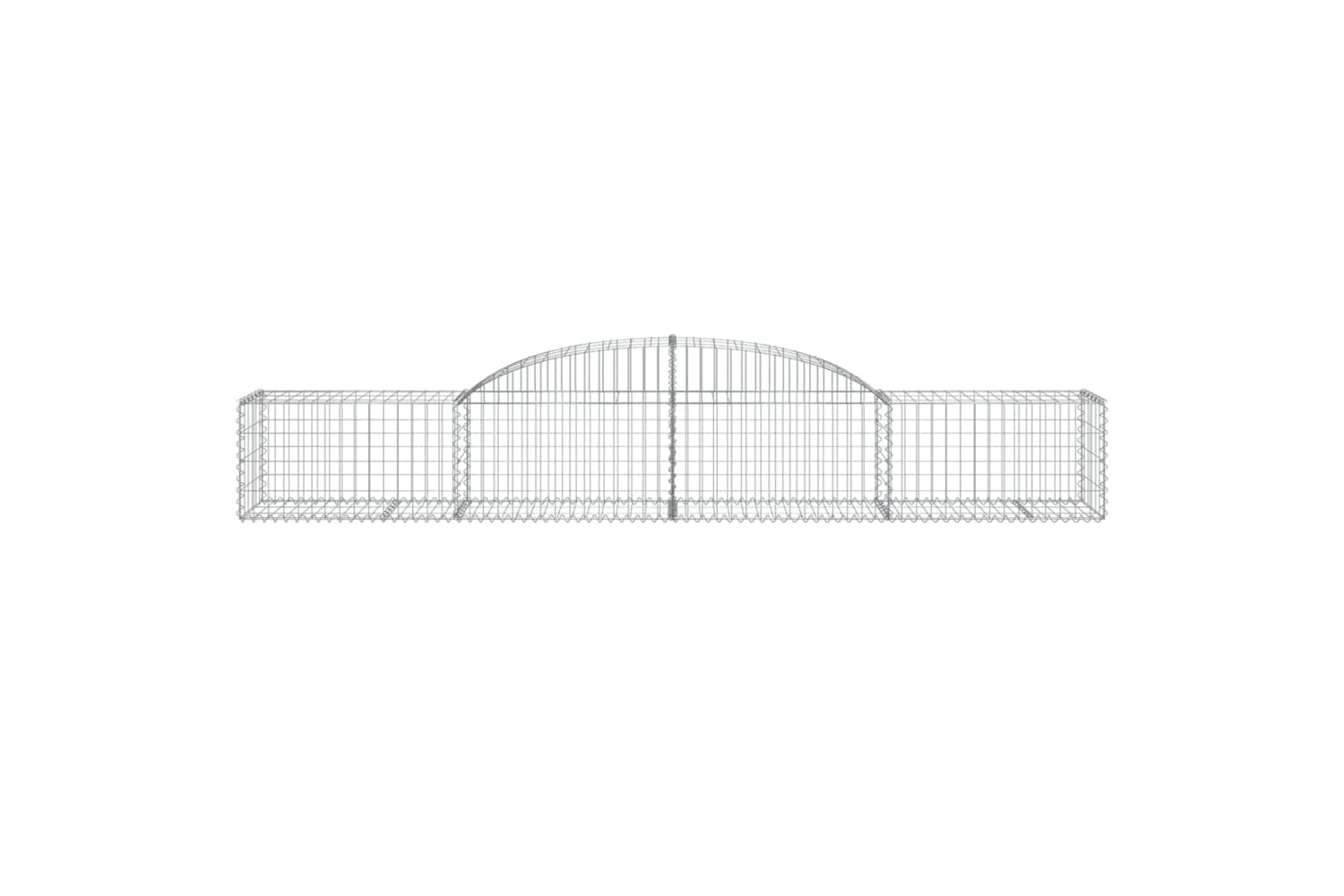 vidaXL 3146654 Arched Gabion Baskets 9 Pcs 300x50x40/60cm Galvanised Iron-3