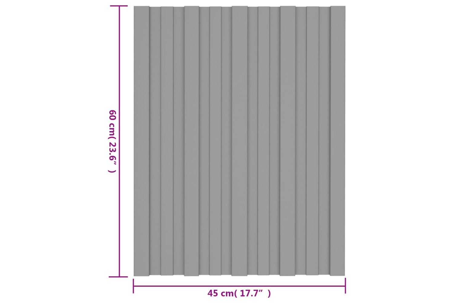 vidaXL 317190 Roof Panels 36 Pcs Galvanised Steel Grey 60x45cm-4