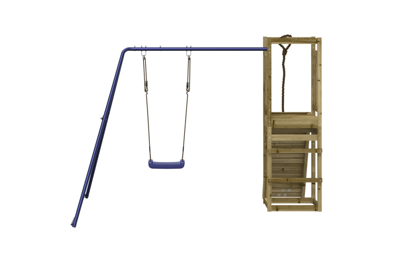 Vidaxl 3155950 Playhouse With Climbing Wall Swing Impregnated Wood Pine-7