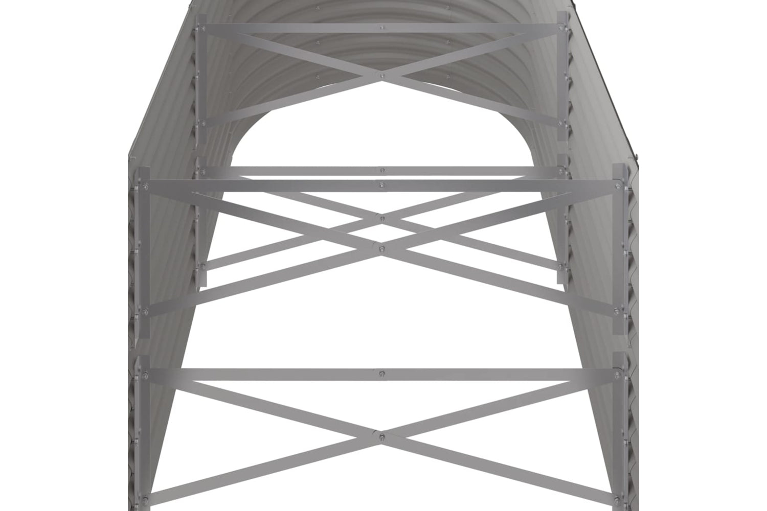 vidaXL 318954 Garden Raised Bed Powder-coated Steel 224x80x68cm Grey-4