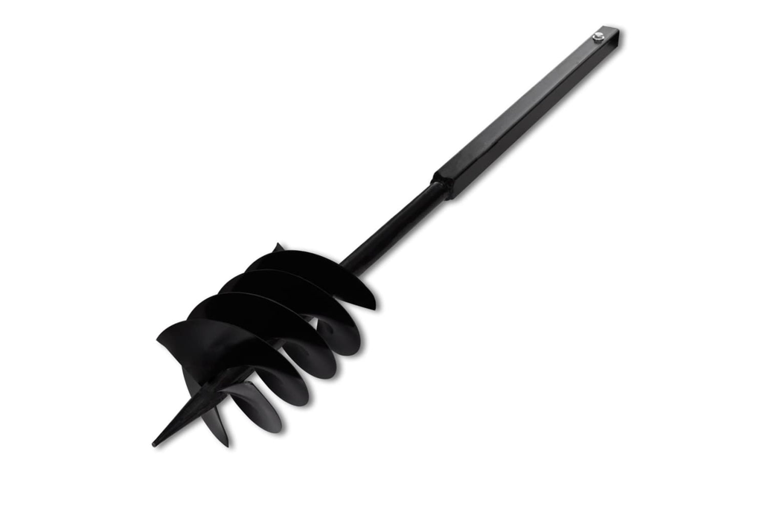 vidaXL 141027 Ground Drill With Handle Auger Bit 180mm Three Spirals Steel Black-4