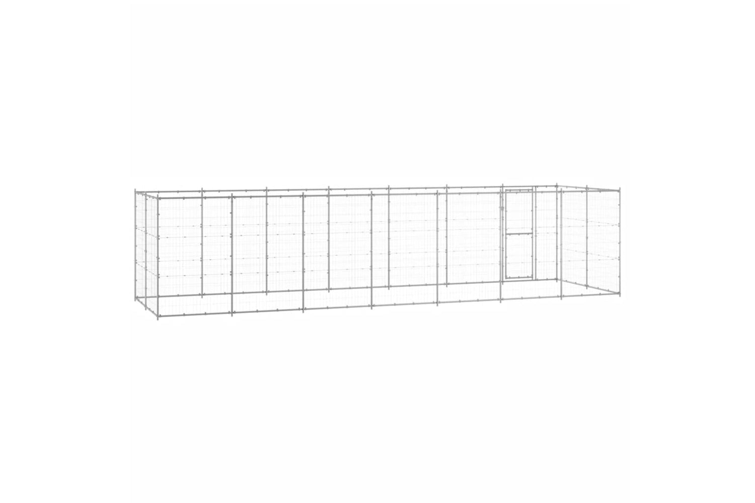 Vidaxl 3082310 Outdoor Dog Kennel Galvanised Steel 16.94 M2-4