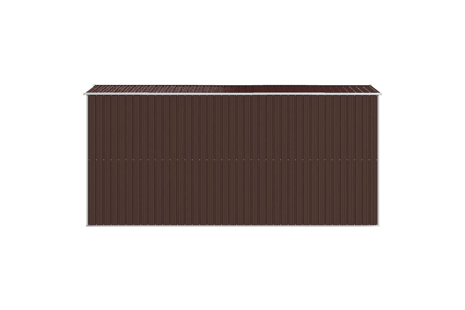 vidaXL 3147463 Garden Shed Dark Brown 192x440x223cm Galvanised Steel-4