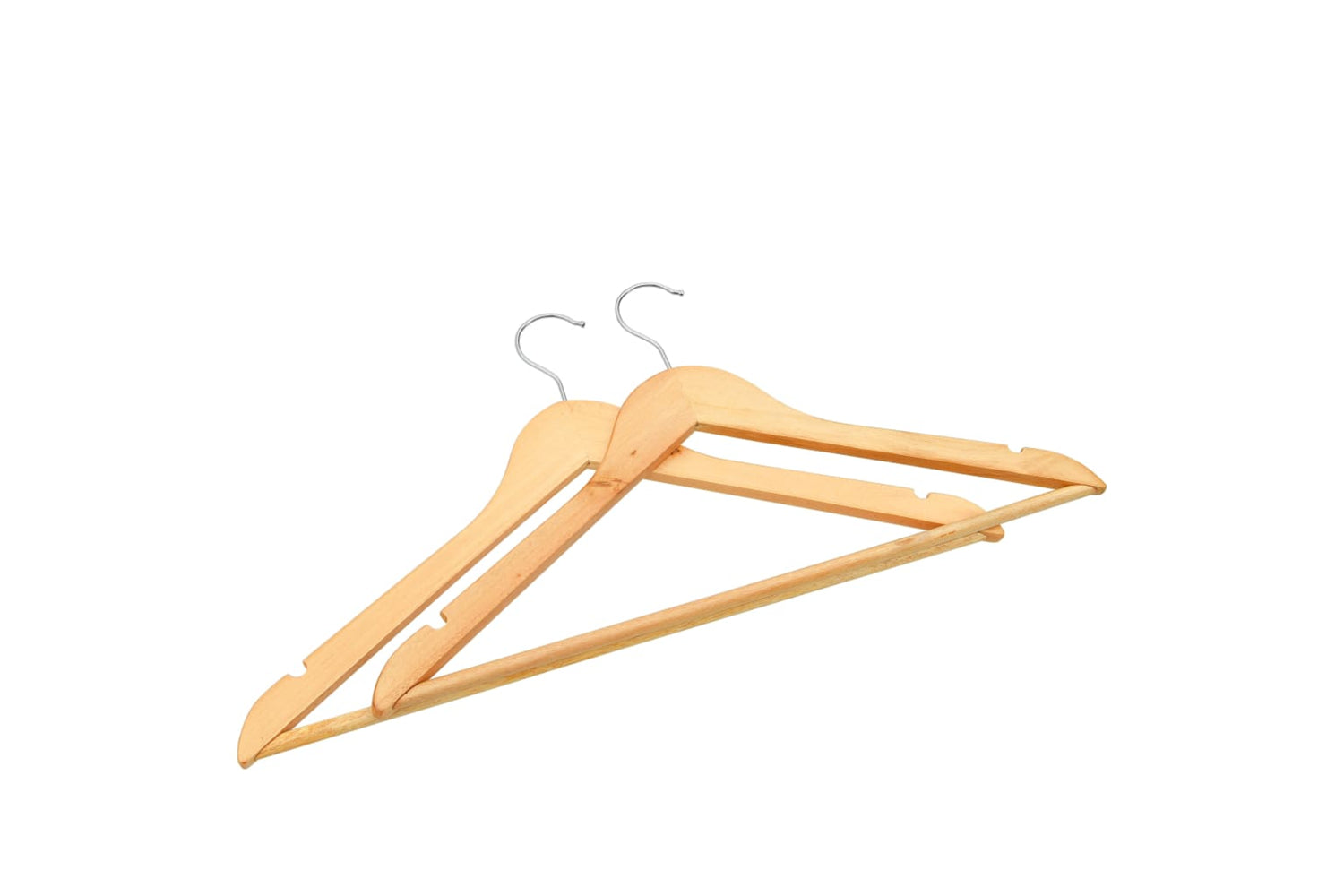 Vidaxl 289913 100 Pcs Clothes Hanger Set Non-slip Hardwood-4