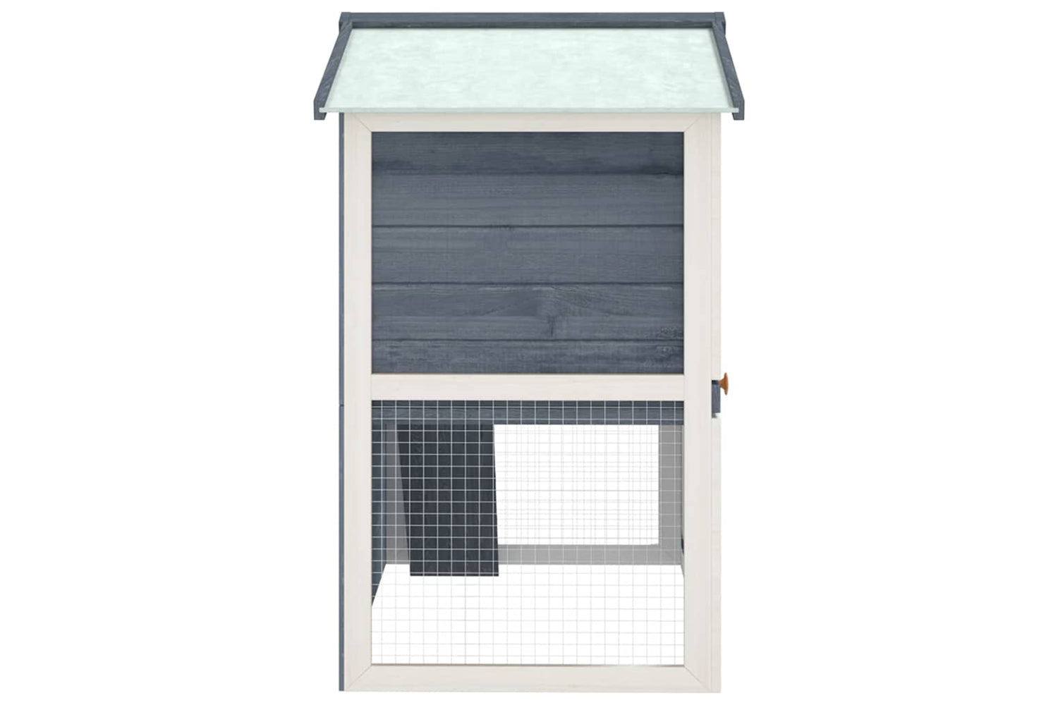 vidaXL 170837 Outdoor Rabbit Hutch 3 Doors Grey Wood-4