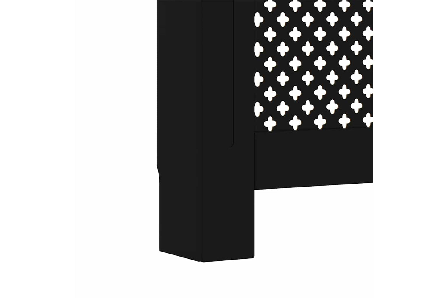 vidaXL Radiator Cover Black 112x19x81.5cm Mdf-7