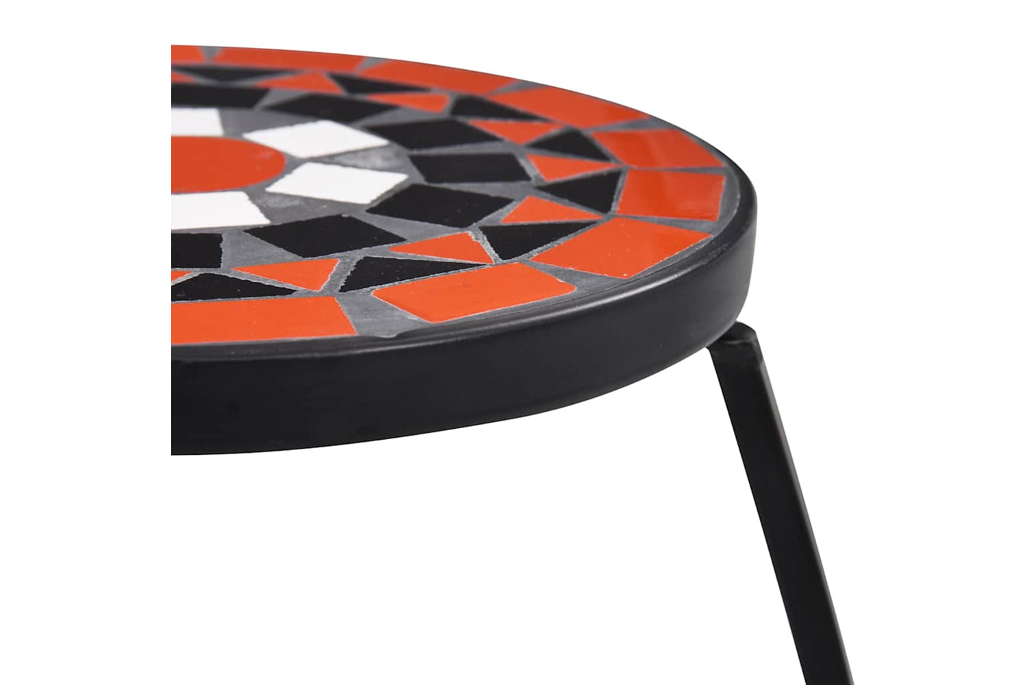 Vidaxl 46704 Mosaic Tables 3 Pcs Terracotta And White Ceramic-6