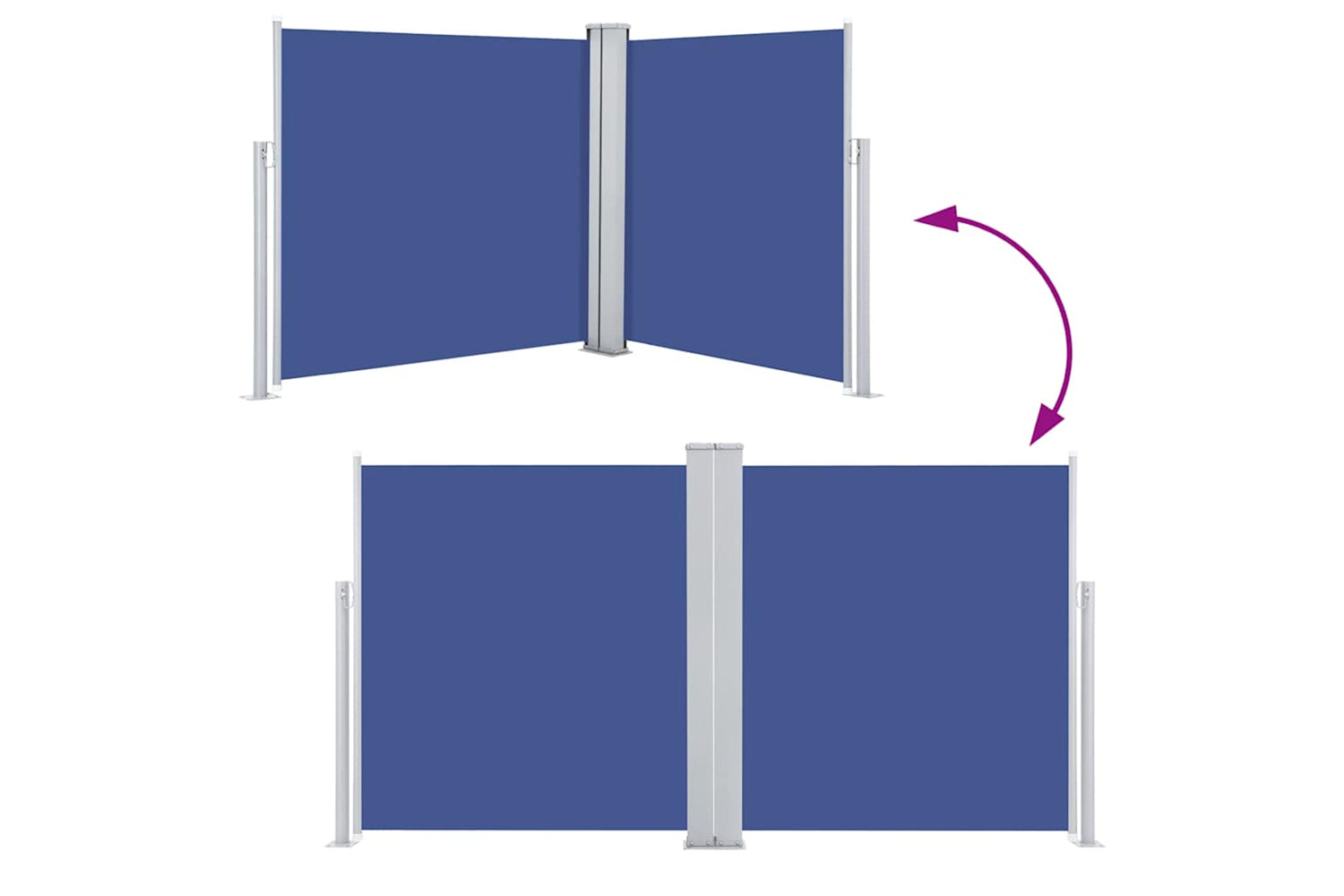 vidaXL 48446 Retractable Side Awning Blue 100x600cm-4