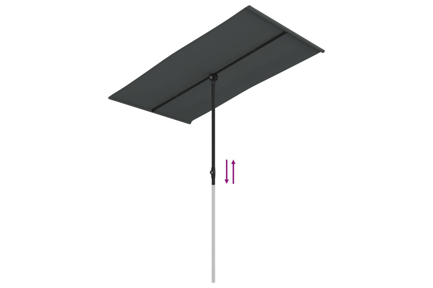 vidaXL 47330 Outdoor Parasol With Aluminium Pole 180x110cm Anthracite-6