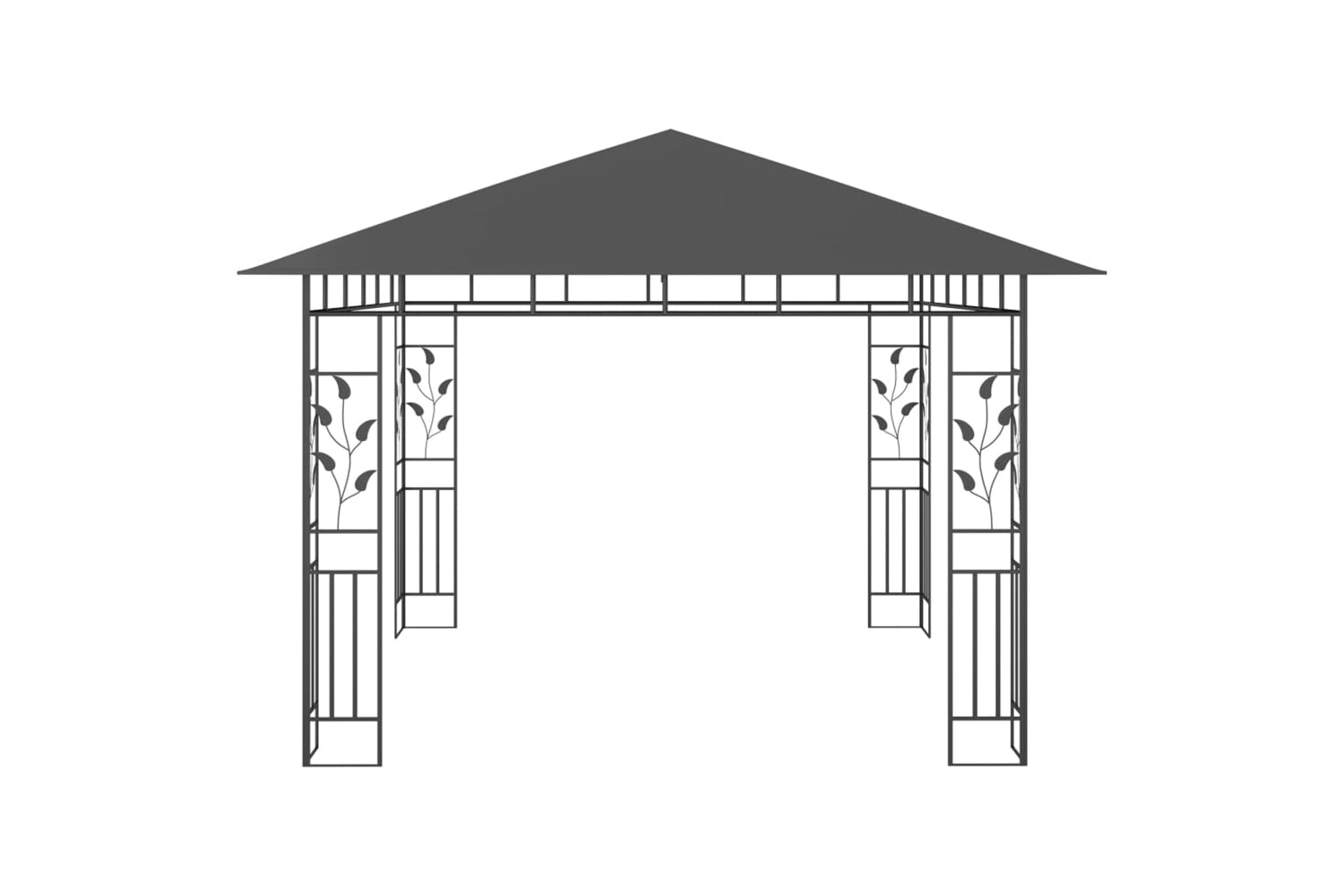 Vidaxl 47972 Gazebo With Mosquito Net 3x3x2.73 M Anthracite 180 G/mâ²-4